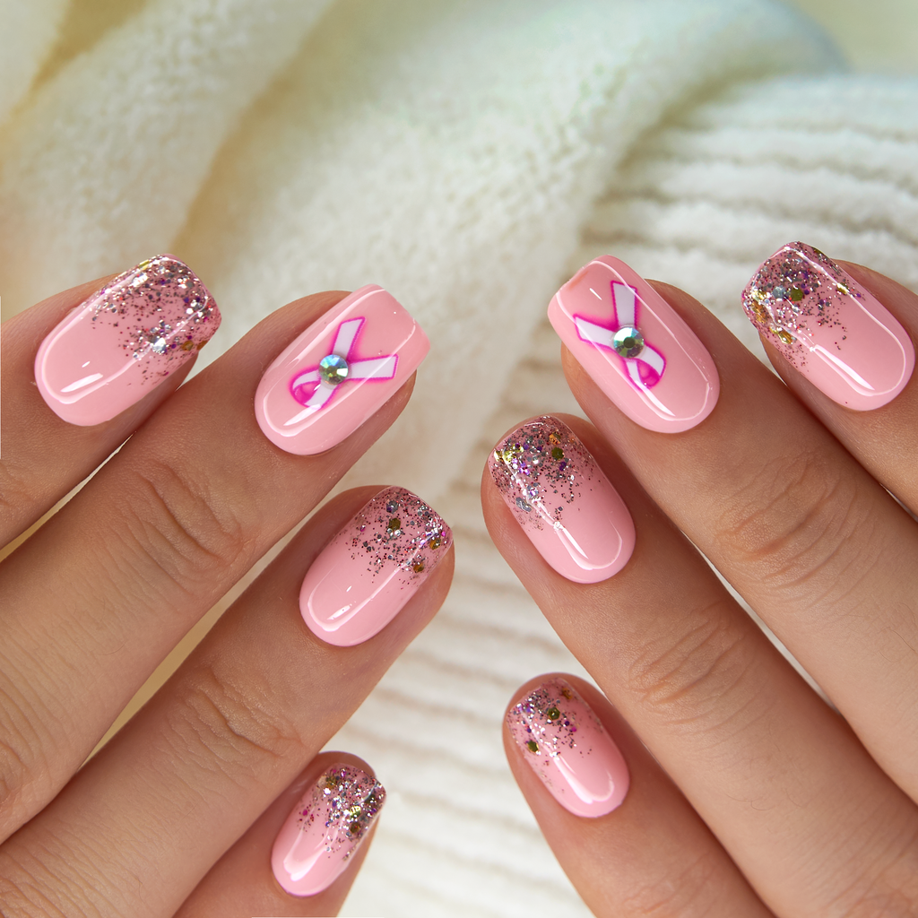Designer's Pick | weet Bow Sparkle – M Squoval
