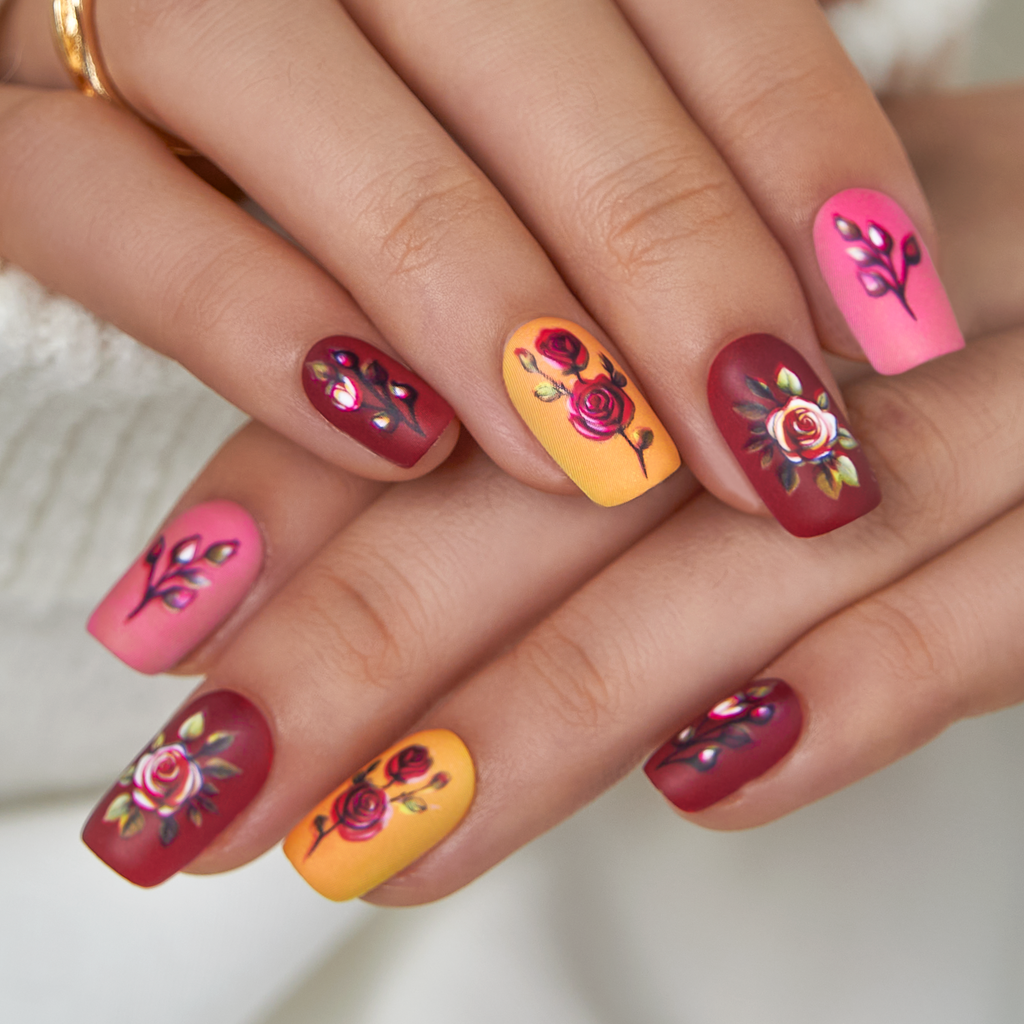 Sweet Floral – M Squoval