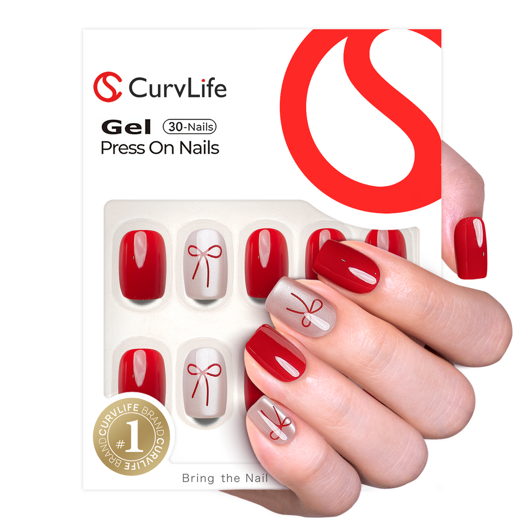 Ribbon Red Charm – S Squoval