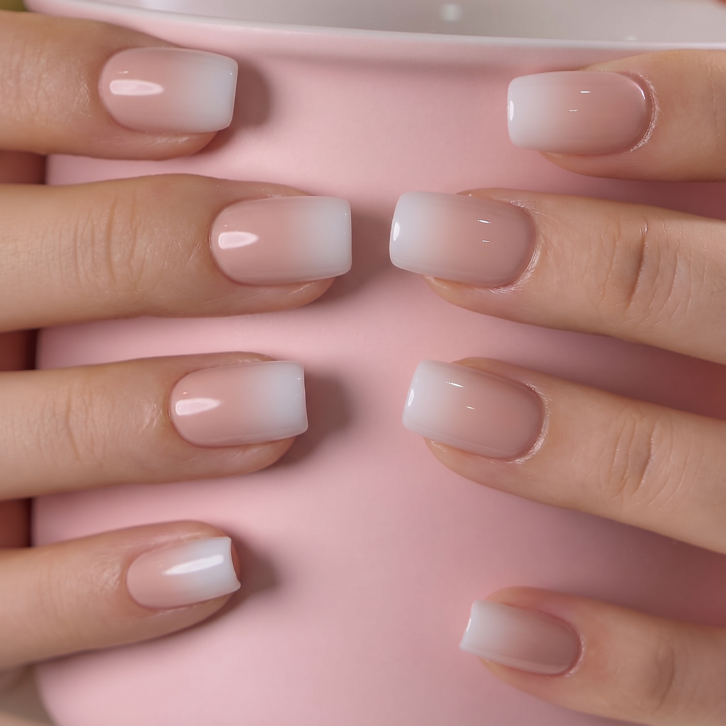 Pink and White – S Squoval