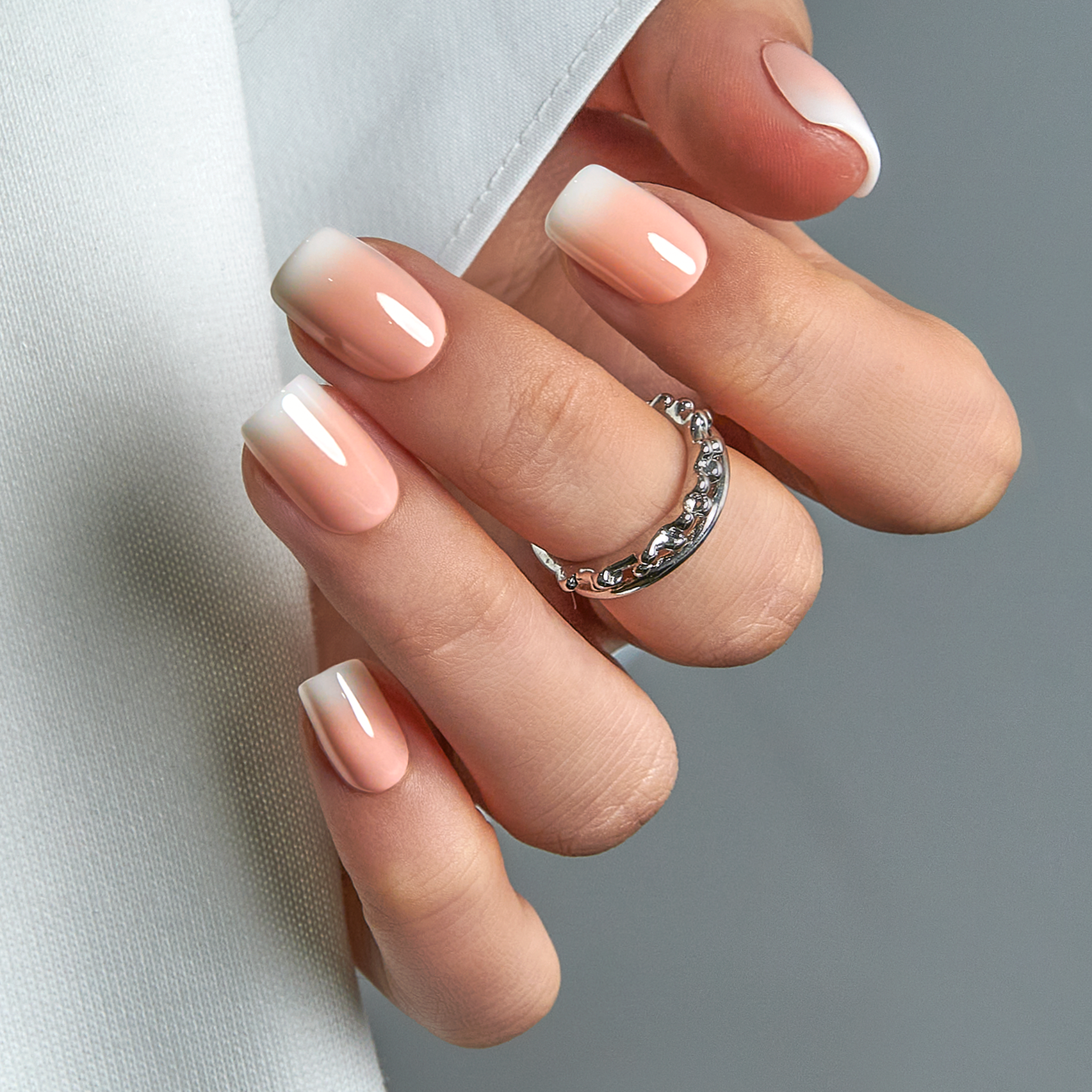 Pink and White – S Squoval