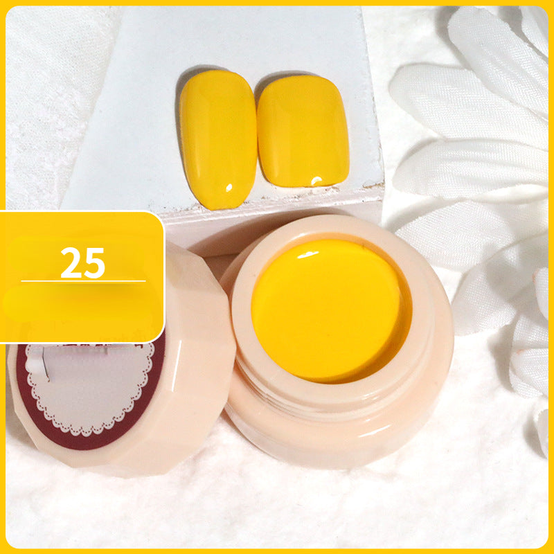 Bright Yellow Solid Gel Nail Polish 25 | Creamy UV LED