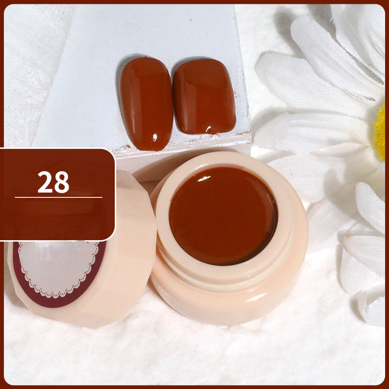 Brick Red Brown Solid Gel Nail Polish 28