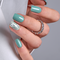 Minty Floral – S Squoval