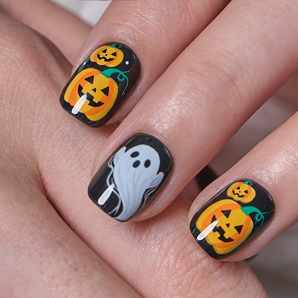 Ghost Grove Halloween Press On Nails – Extra Short Squoval
