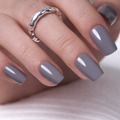 Sleek Slate Gray – M Squoval