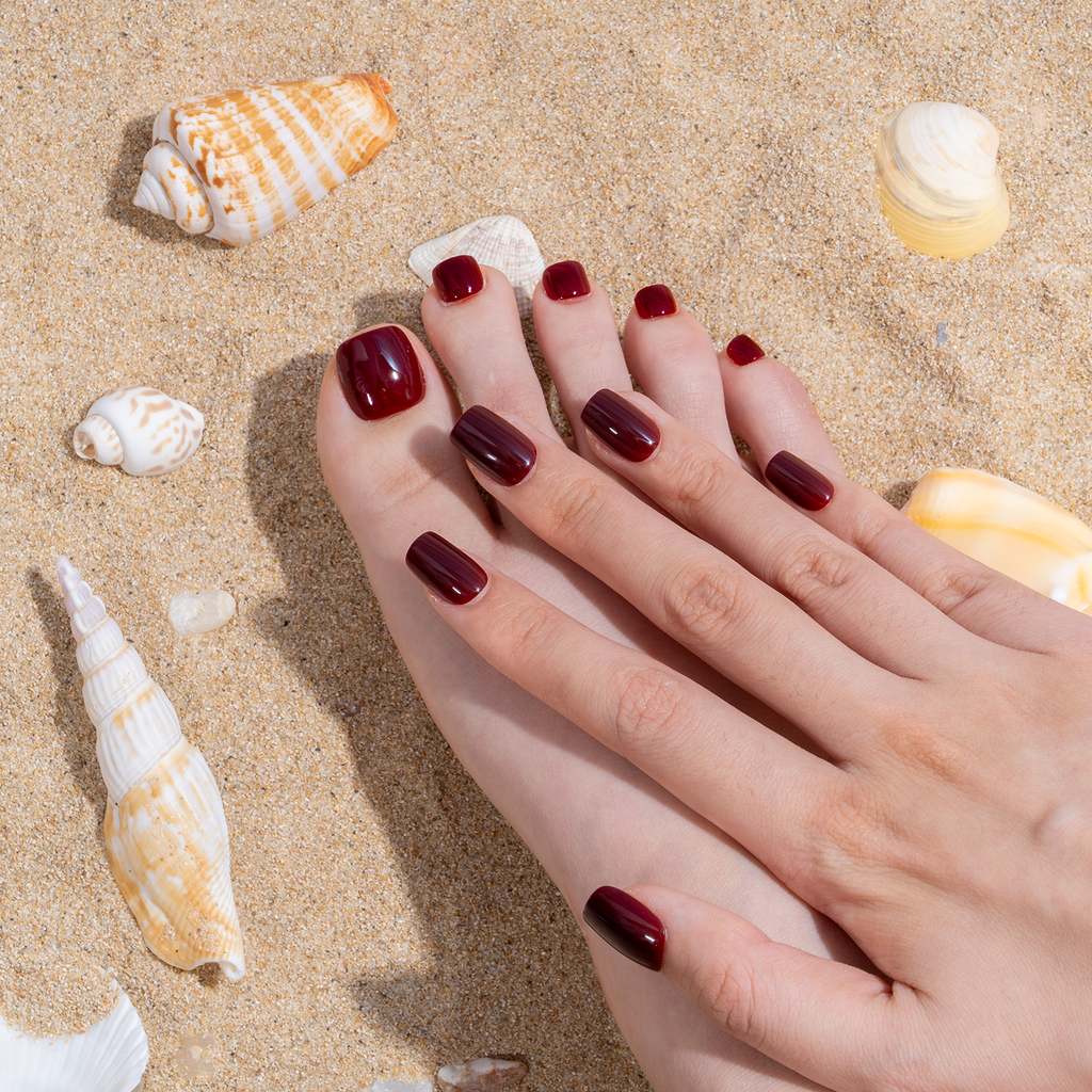 Burgundy Toe – S Pedi