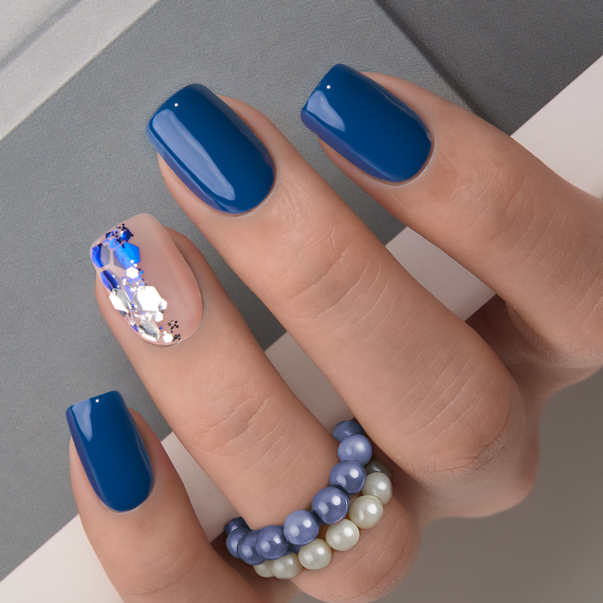 Midnight Sparkle – S Squoval