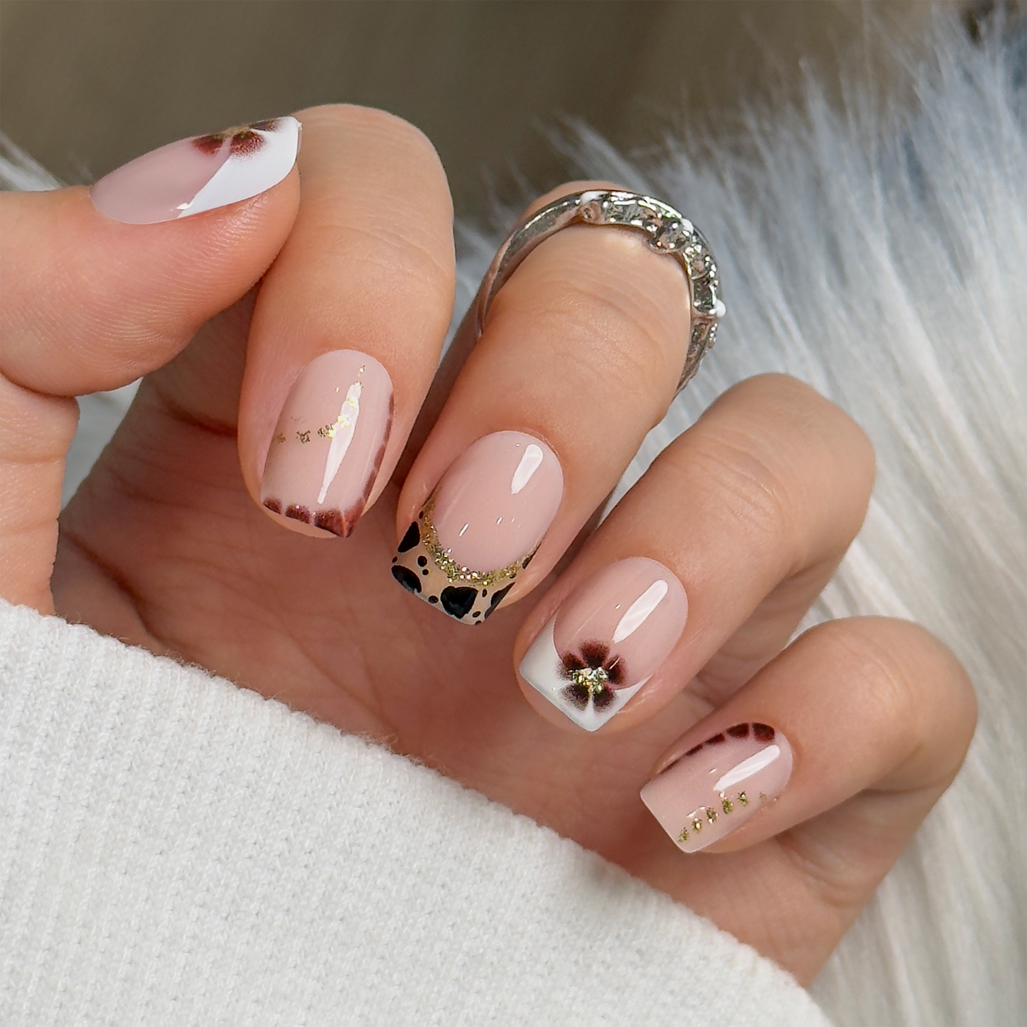 Nude Leopard – S Squoval
