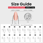 Crystal Veil Press-On Nails – Long Stiletto Nude White Ombre