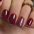 Burgundy Bling – S Squoval