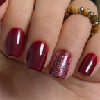 Burgundy Bling – S Squoval