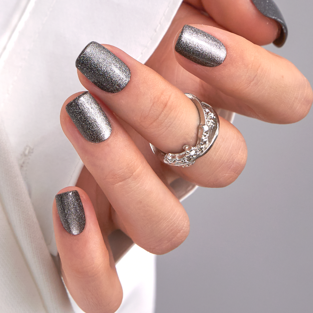 Gray Sparkle – S Squoval