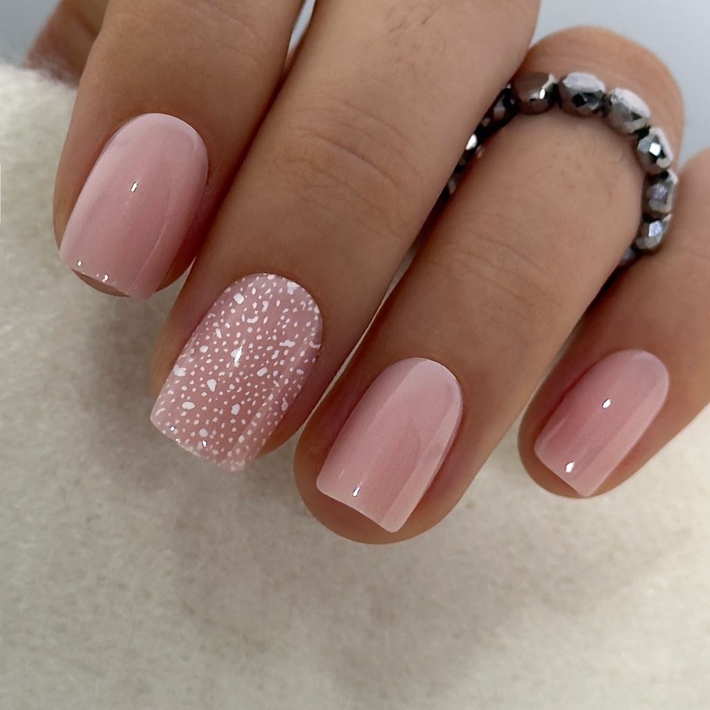 Nude Glitter – S Squoval