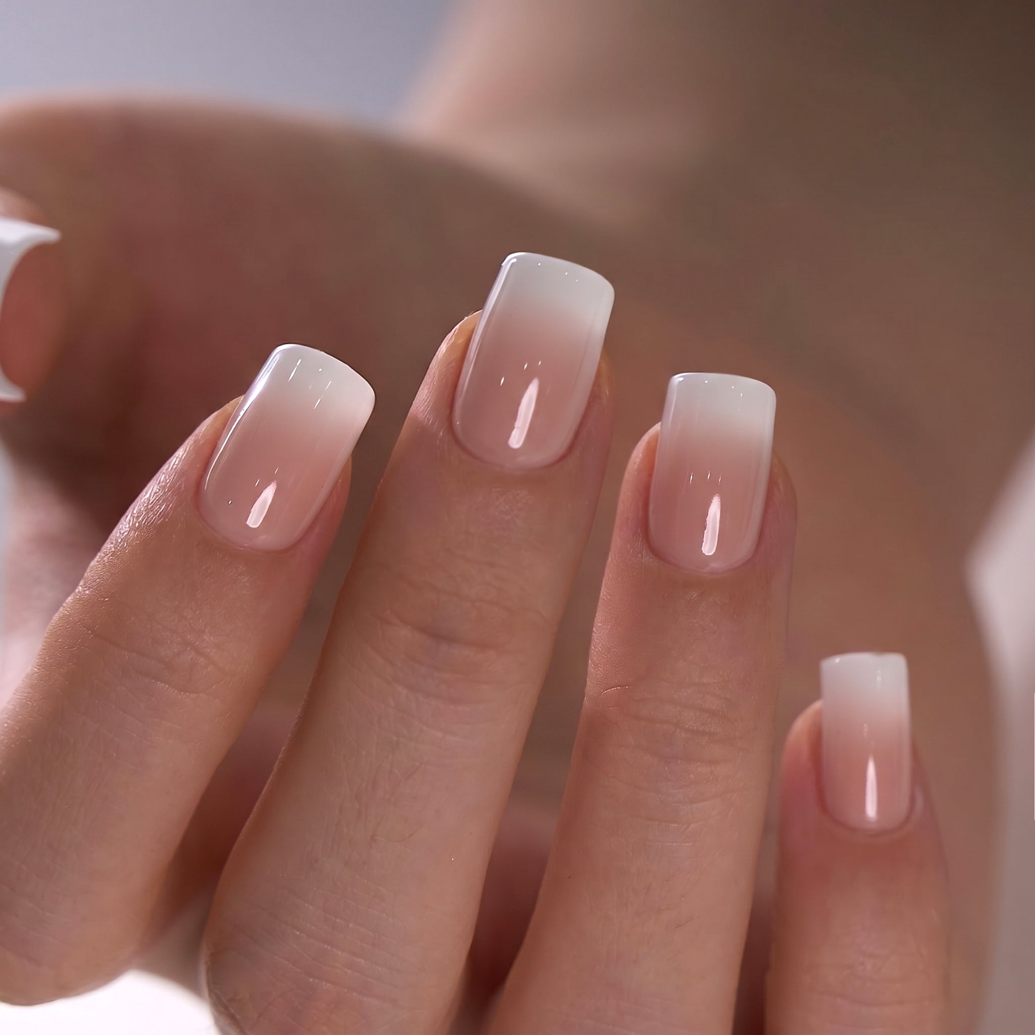 Pink and White – S Squoval