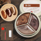 M-06 3-Color Cat Eye Gel Nail Polish Set – copper bronze, dark chocolate and nude mocha shades in round palette with magnet and brush