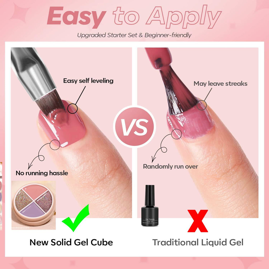 3 Colors Solid Nail Gel M-06