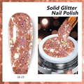 Rose Gold Glitter Gel Nail Polish GI-23